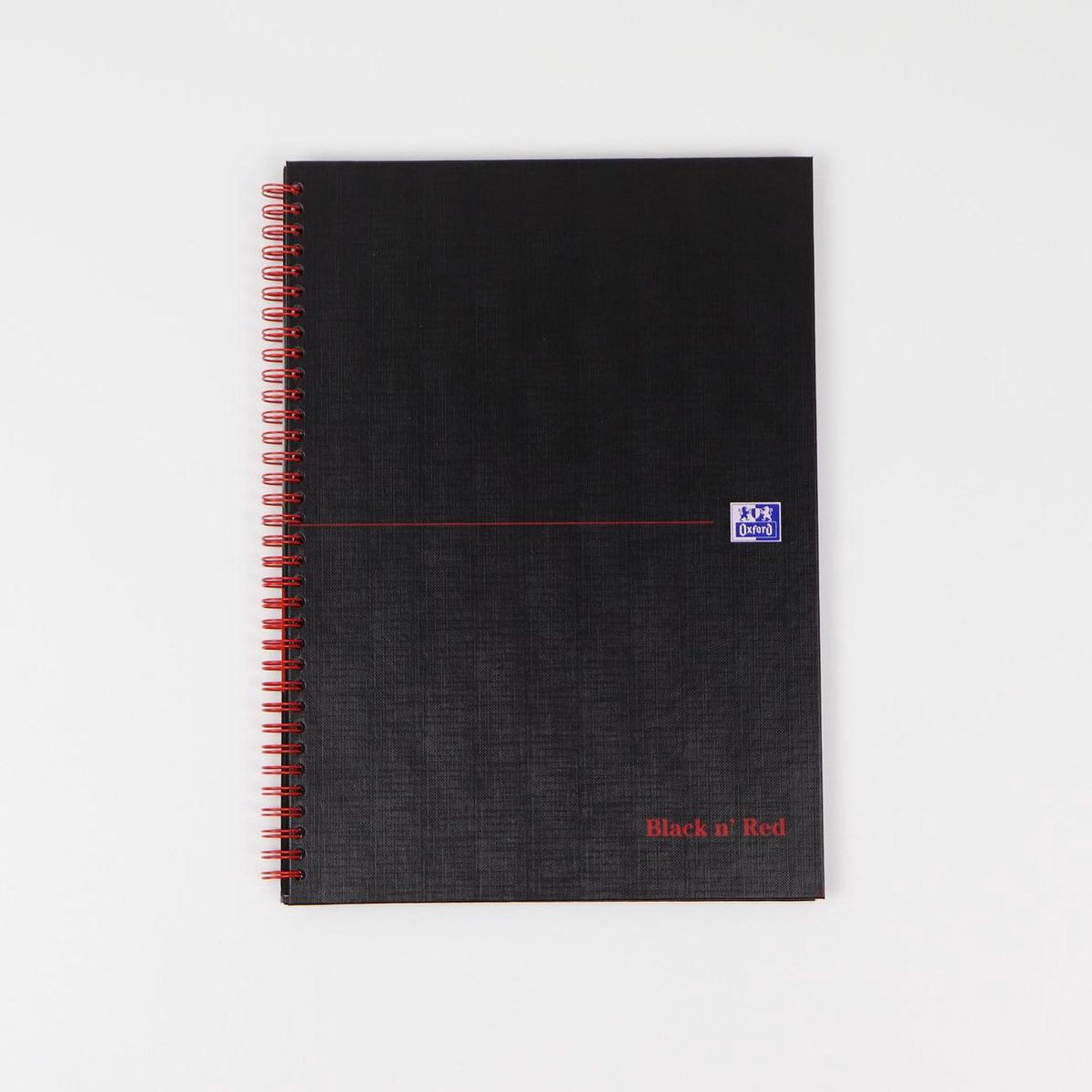 Oxford notitieboek black and red a5 karton gelinieerd
