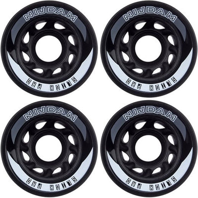Nijdam wielen voor rolschaatsen - 58 x 39 mm - zwart