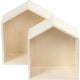 Creativ company houten showdozen huis set van 2 stuks h: 22.5-25