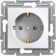 Schneider electric asfora stopcontact inbouw randaarde beveiliging - wit