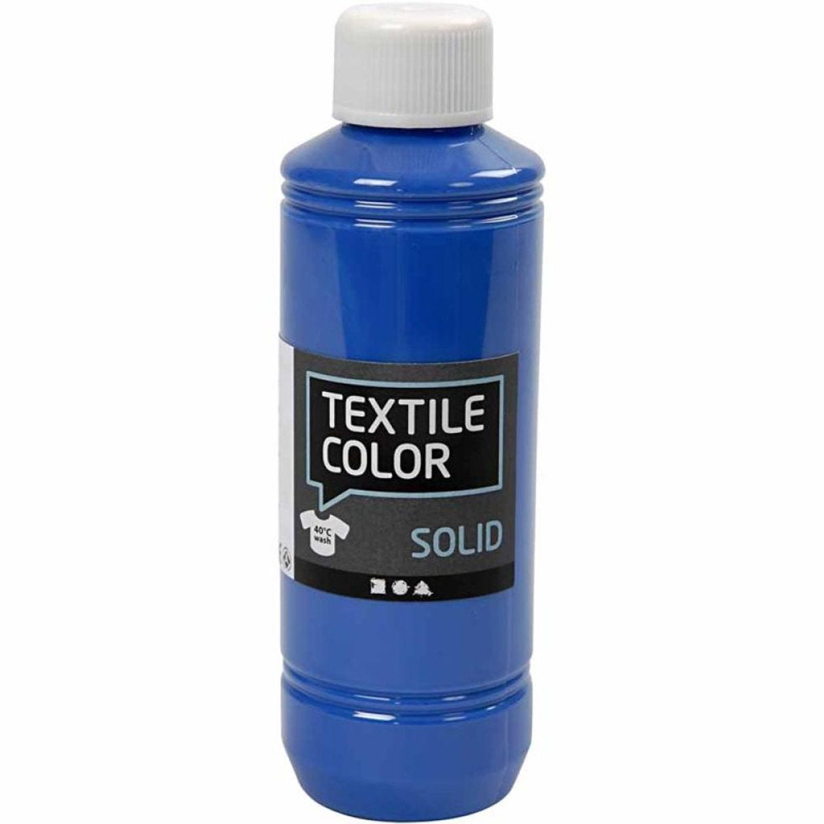 Creativ company textile color dekkende textielverf - brilliant blauw, 250ml