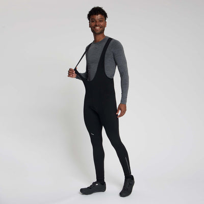 Rogelli core heren lange fietsbroek - zeem - bretels - zwart