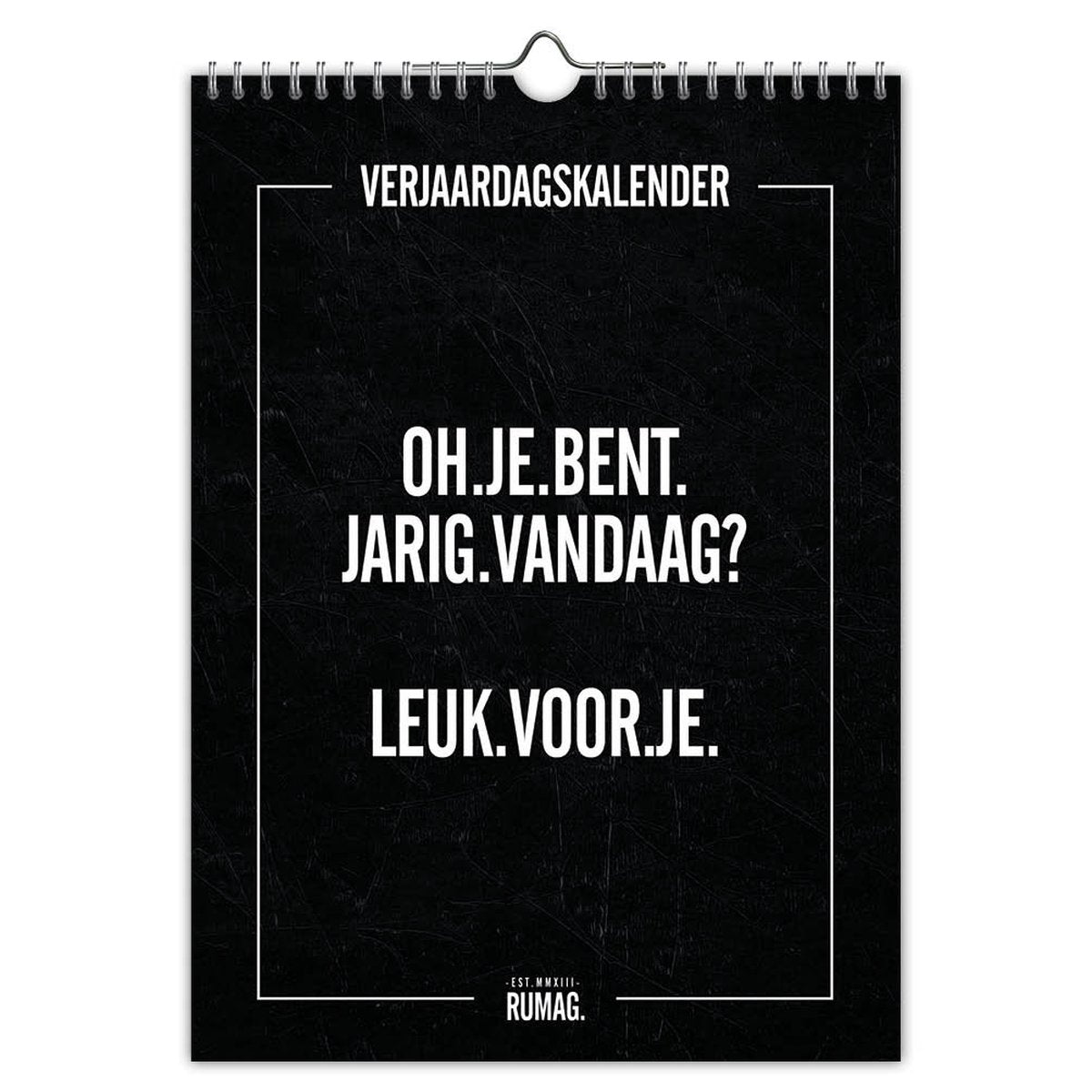Rumag verjaardagskalender - 18x25 cm