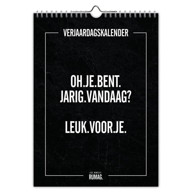Rumag verjaardagskalender - 18x25 cm