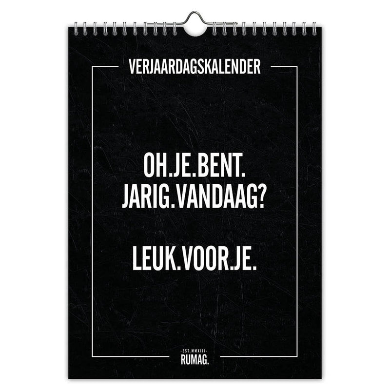 Rumag verjaardagskalender - 18x25 cm