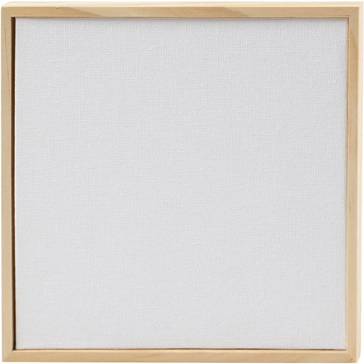 Creativ company cc canvas paneel met lijst 15,8x15,8 cm 280 gr wit