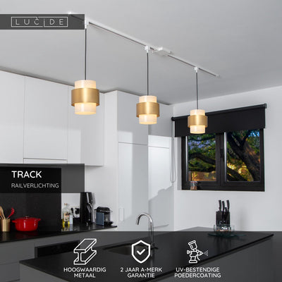 Lucide track hanglampadapter - 1-fase railsysteem railverlichting - wit (uitbreiding)