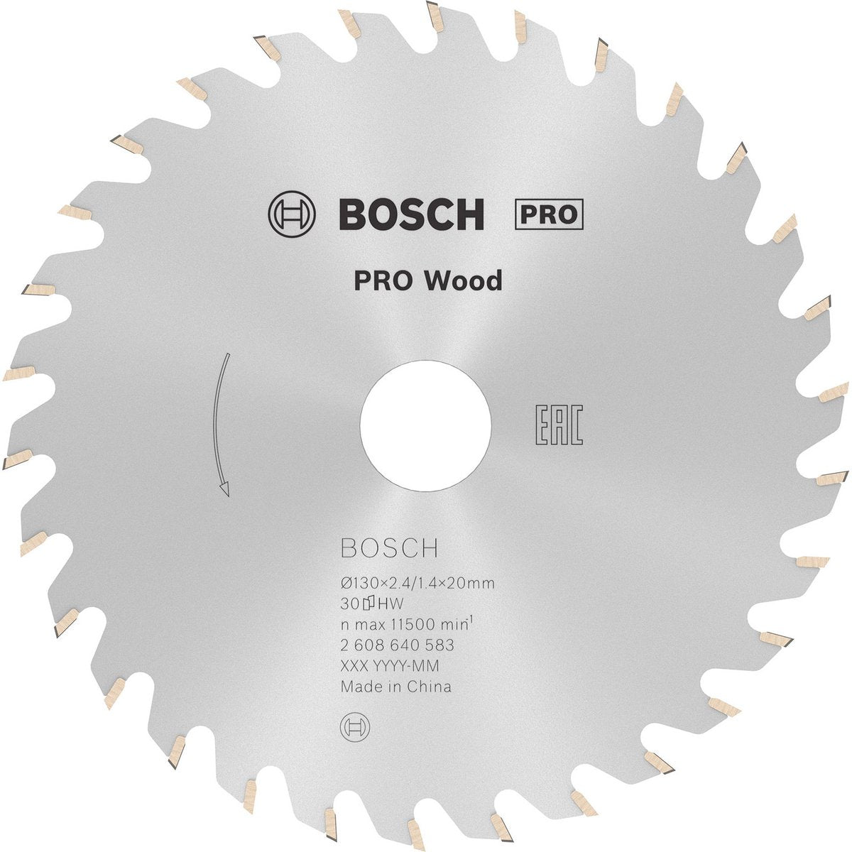 Bosch cirkzb opt 130x20 16x2,4 30t wz
