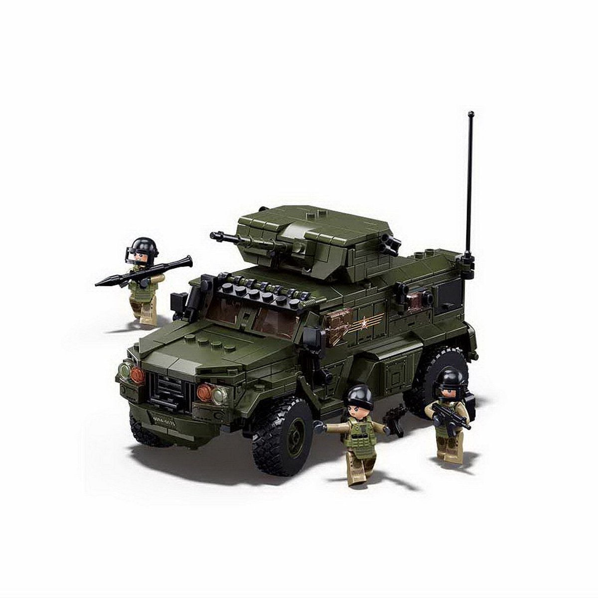 Sluban modelbricks typhoon vdvs gevechtsvoertuig – constructiespeelgoed modelbouw – bouwdoos met 519 bouwstenen – m38-b1179 vanaf 10 jaar