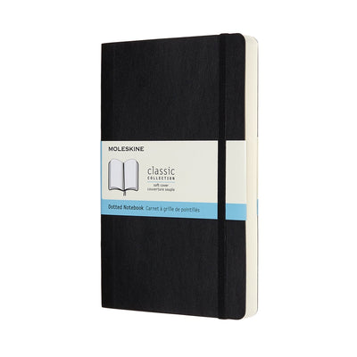 Moleskine classic notitieboek - expanded - large - softcover - gestippeld - zwart