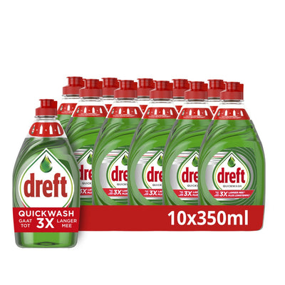 Dreft quickwash vloeibaar afwasmiddel - original - voordeelverpakking 10 x 350 ml