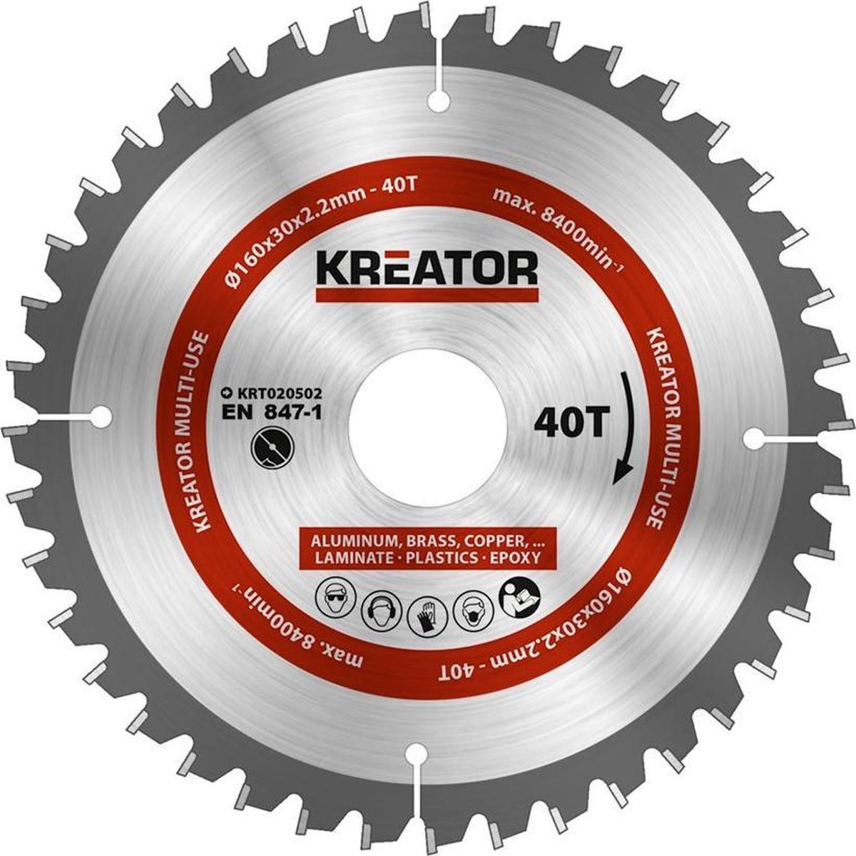 Kreator krt020502 universeel zaagblad 160 mm - 40t