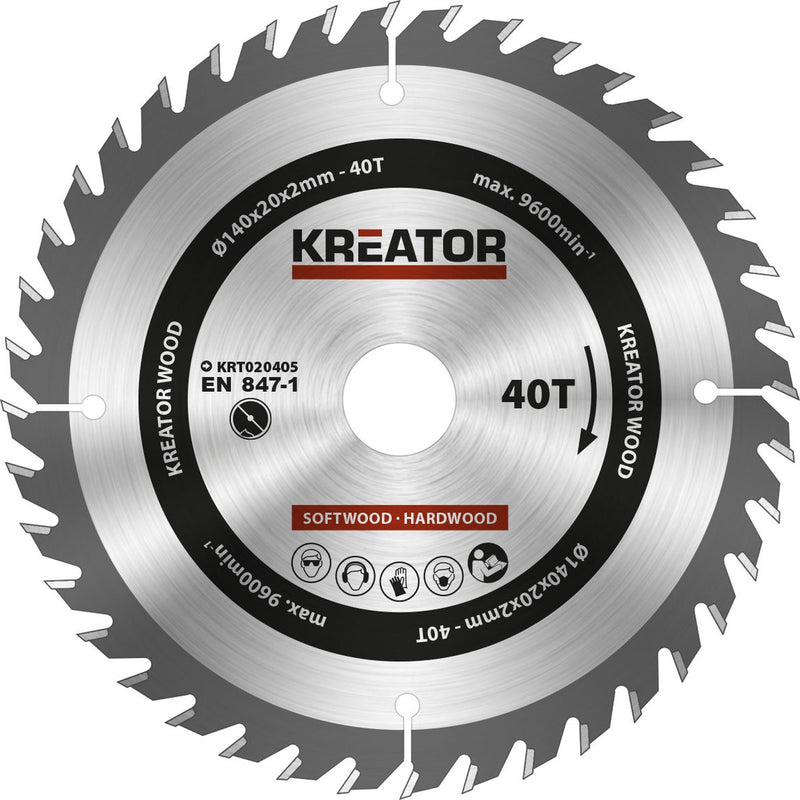 Kreator - krt020405 - cirkelzaagblad - 140mm40t
