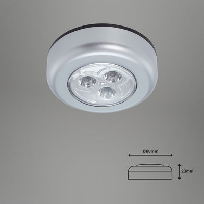 B.k.licht briloner - set van 5 kastverlichting - onderbouwlampen - op batterijen - zelfklevend - nachtlampje - kastlampen - ø6.8cm