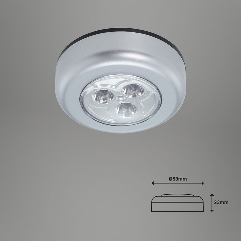 B.k.licht briloner - set van 5 kastverlichting - onderbouwlampen - op batterijen - zelfklevend - nachtlampje - kastlampen - ø6.8cm