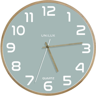 Unilux baltic klok hout blauw