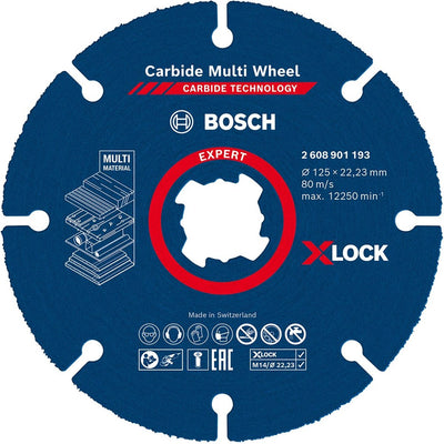 Bosch professional x-lock doorslijpschijf expert carbide multi wheel 125x22,23mm ve=1 - 2608901193