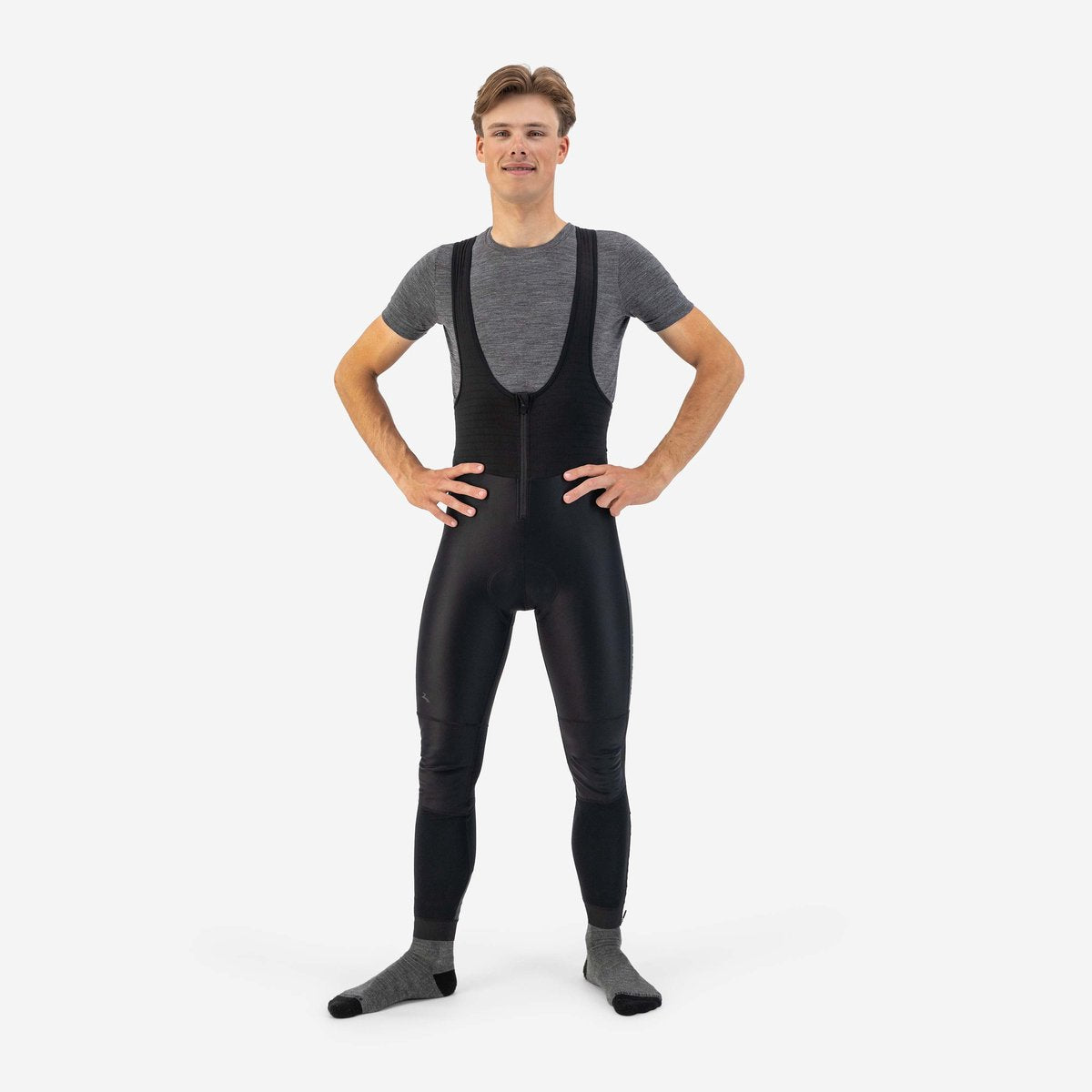 Rogelli deep winter heren lange fietsbroek - zwart