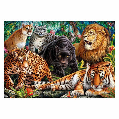 Clementoni - puzzel - 500 stukjes - wilde katachtigen - puzzel voor volwassenen - high quality collection