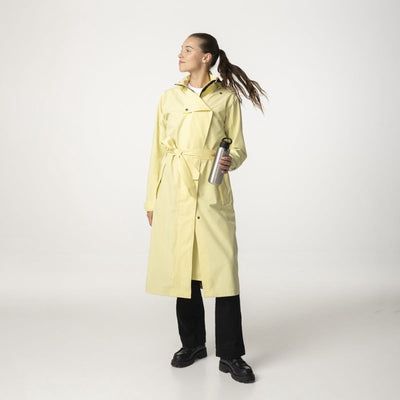 Agu trench coat long regenjas dames waterdicht - golden mist - waterkolom 5.000 mm - afneembare capuchon