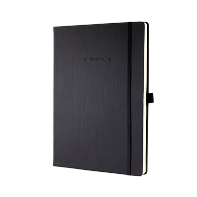 Sigel notitieboek - conceptum pure - a4+ - zwart - hardcover - 194 pagina's- 80 grams - lijn - si-co116