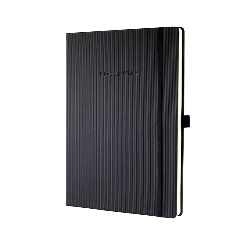 Sigel notitieboek - conceptum pure - a4+ - zwart - hardcover - 194 pagina's- 80 grams - lijn - si-co116