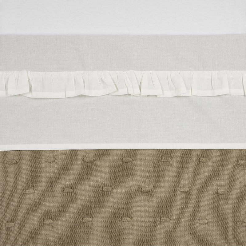 Meyco baby ruffle wieglaken - offwhite - 75x100cm - 0.3 tog