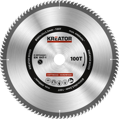 Kreator krt020431 zaagblad hout - 305mm100t
