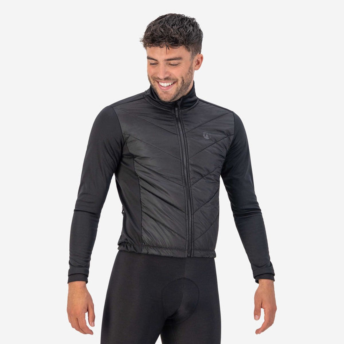 Rogelli wadded ii winter fietsjack heren - wielrenjack - winddicht - zwart - maat xl