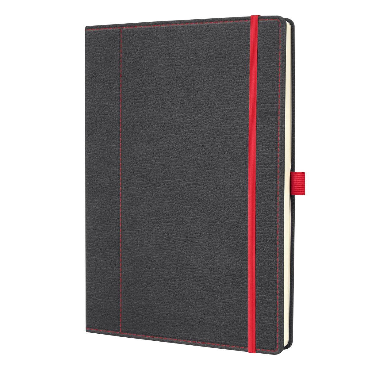 Sigel notitieboek - conceptum - a4 - 194 pagina's - 80 grams - dots - grijs rood - si-co694