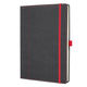 Sigel notitieboek - conceptum - a4 - 194 pagina's - 80 grams - dots - grijs rood - si-co694