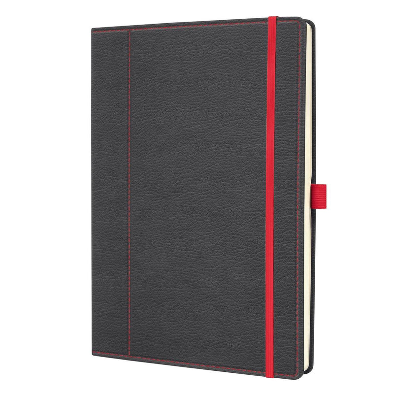 Sigel notitieboek - conceptum - a4 - 194 pagina's - 80 grams - dots - grijs rood - si-co694