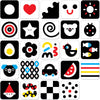 Banana panda 12 hoog contrast kijk en voel babyboek kaarten zwart wit baby speelgoed boekje vanaf 0 maanden - 16x16cm