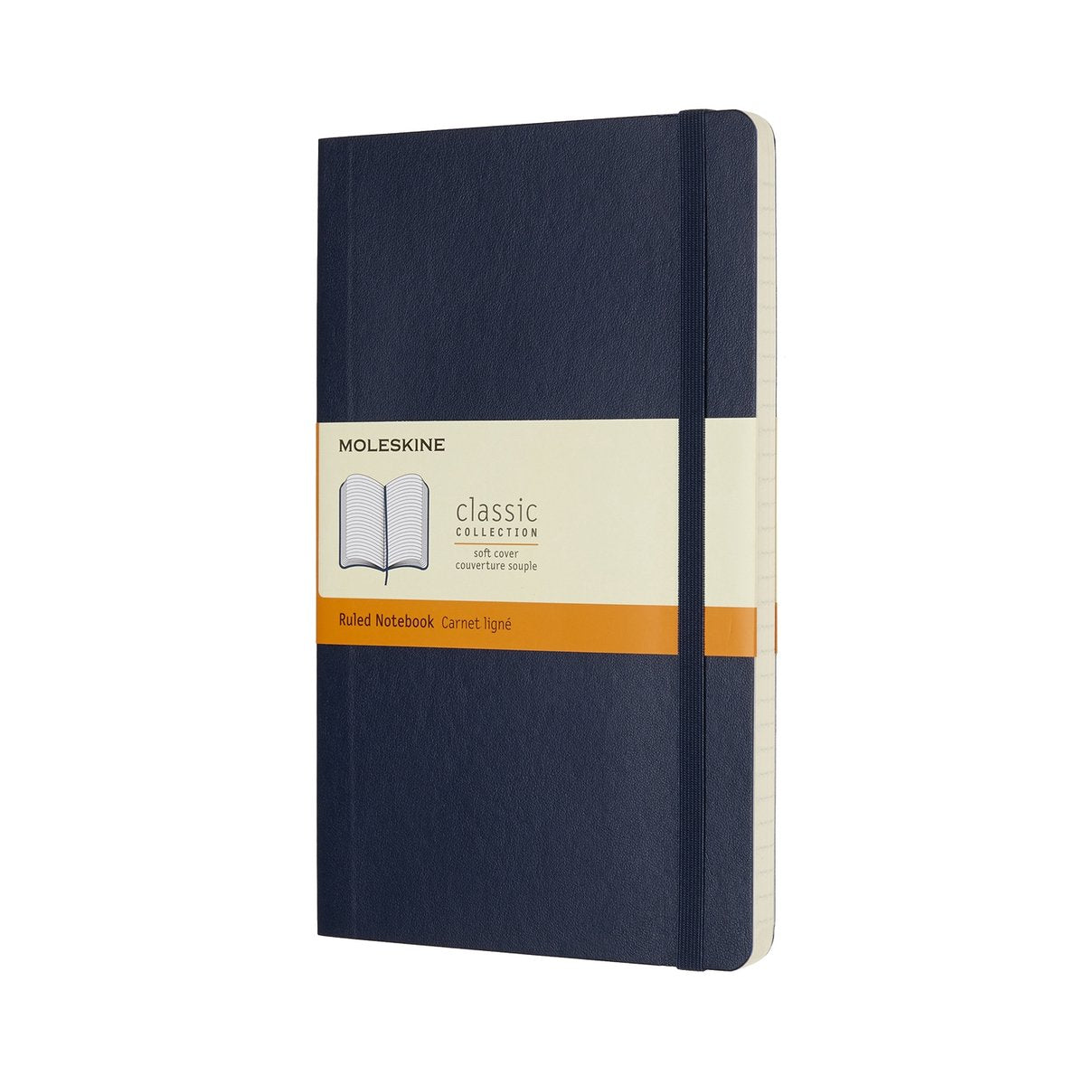 Moleskine classic notitieboek - large - softcover - gelinieerd - saffier blauw
