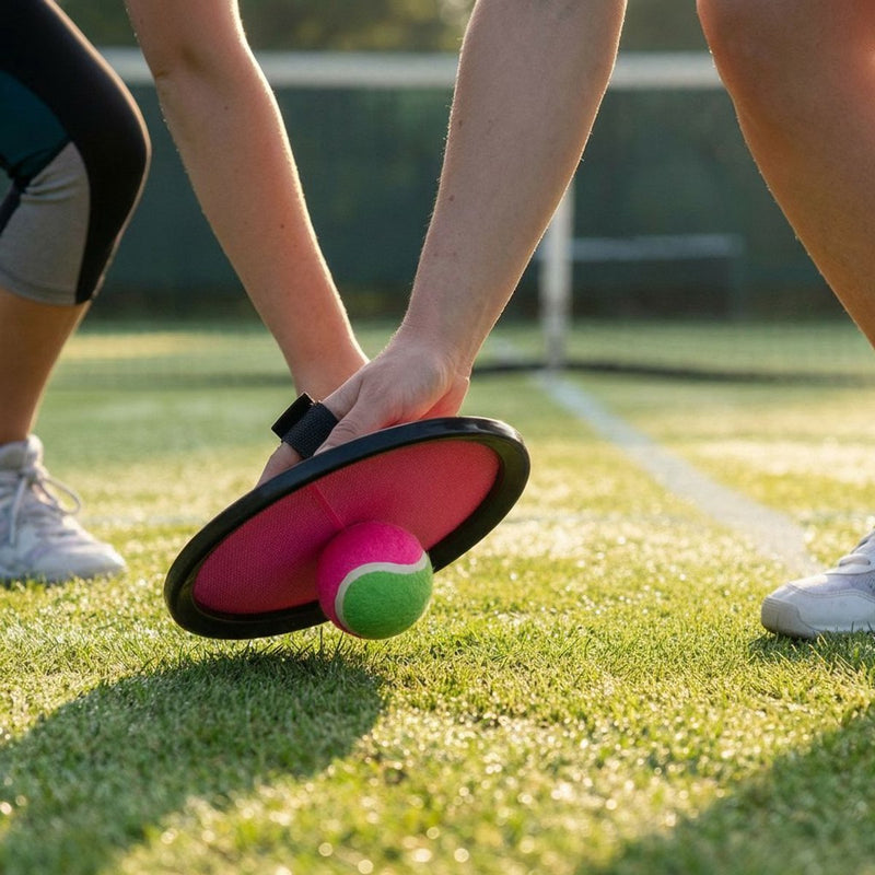 Scatch super grip bal ø6,3 cm - ideaal voor vangspellen buiten - extra grip voor eenvoudig vangen - geschikt voor kinderen en gezinnen - kunststof - roze groen zwart