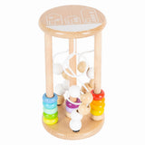 Small foot - houten rammelaar motoriekspiraal regenboog - afbeelding 1