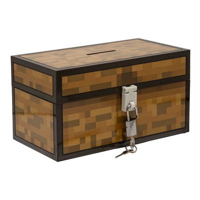 Paladone minecraft spaarpot in kistvorm – met slot –