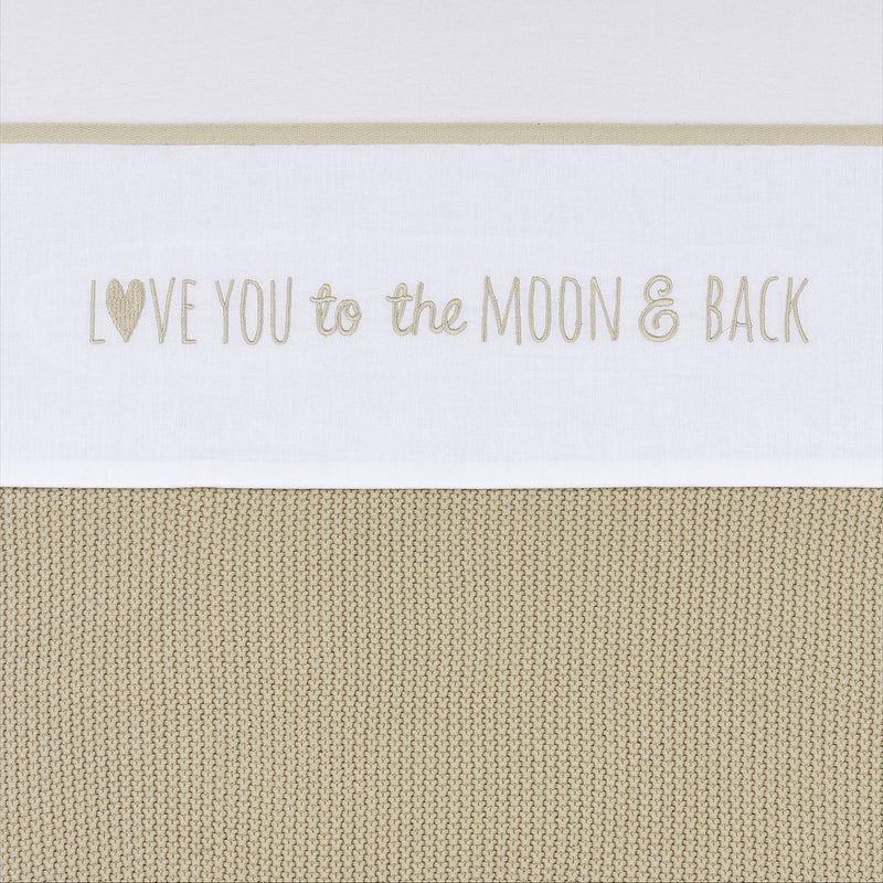 Meyco baby love you to the moon back wieglaken - sand - 75x100cm - 0.3 tog