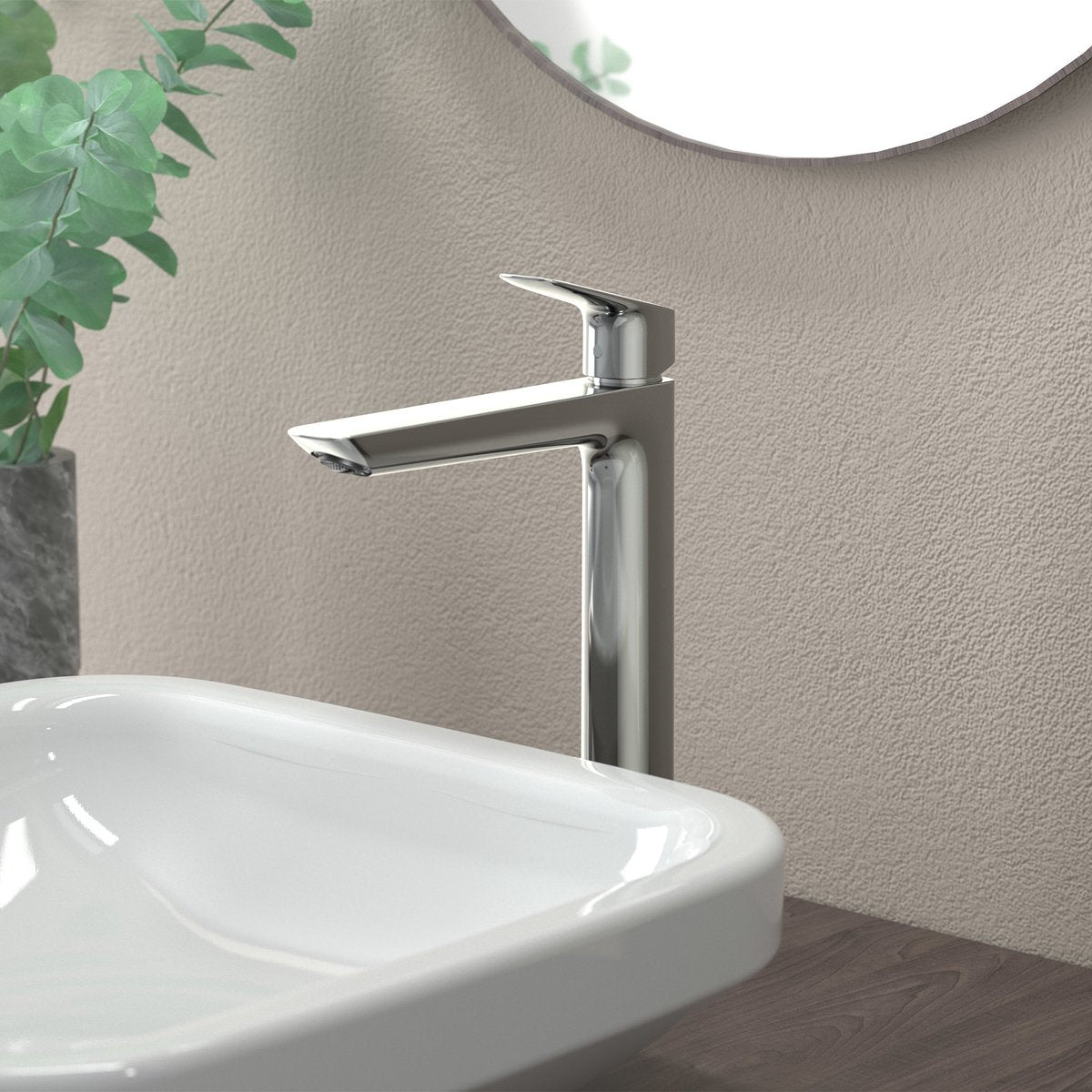 Hansgrohe logis fine - wastafelmengkraan - zonder waste - 240mm - chroom