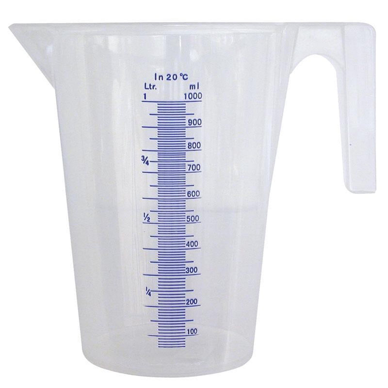 Pressol maatbeker - 1 liter - transparant - kunststof - litermaat