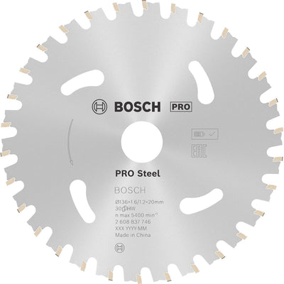Bosch pro steel accuzaagblad voor cirkelzagen 136 x 1,6 x 20 mm -...