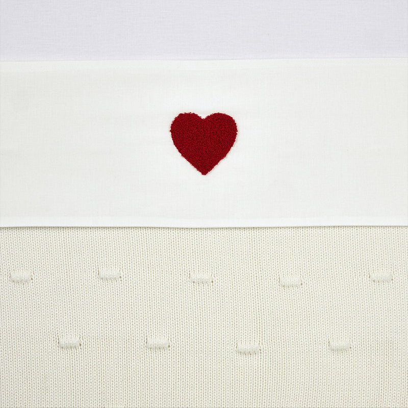 Meyco baby sweet heart ledikant laken - red - 100x150cm - 0.3 tog