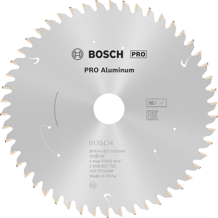 Bosch pro aluminium accus cirkelzaagblad 140 x 1,6 x 20 mm - 2608837755