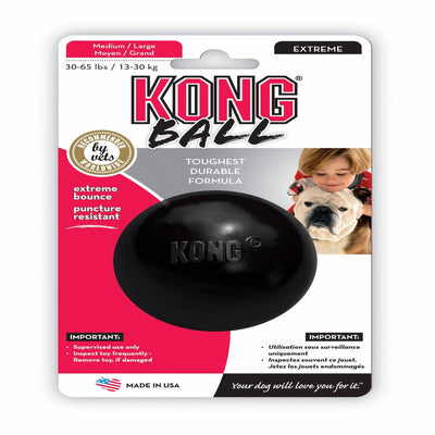 Kong extreme bal - honden speelgoed - zwart - m l - ø 7.5 cm