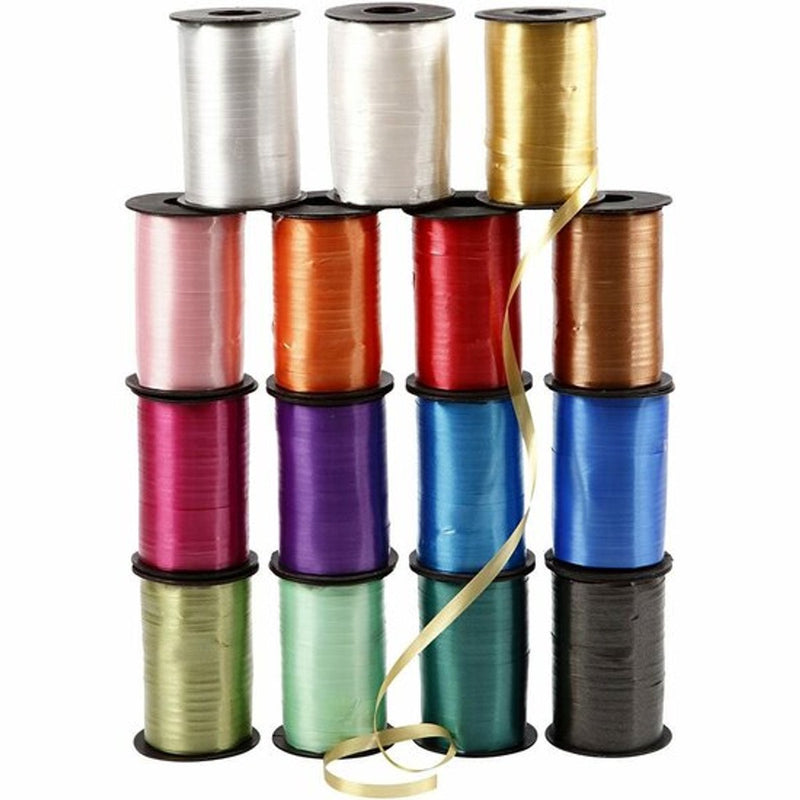 Creativ company cadeaulint assorti – glimmend geschenkverpakkingslint – krullint set – 10 mm 15x250 meter