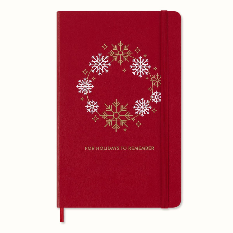 Moleskine limited edition holiday notitieboek - large - gelinieerd - rood