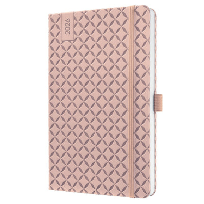 Sigel weekagenda flair 2026 - formaat a5 - pearl rose - hardcover - si-j6131