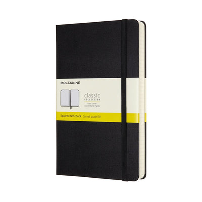 Moleskine classic notitieboek - expanded - large - hardcover - geruit - zwart