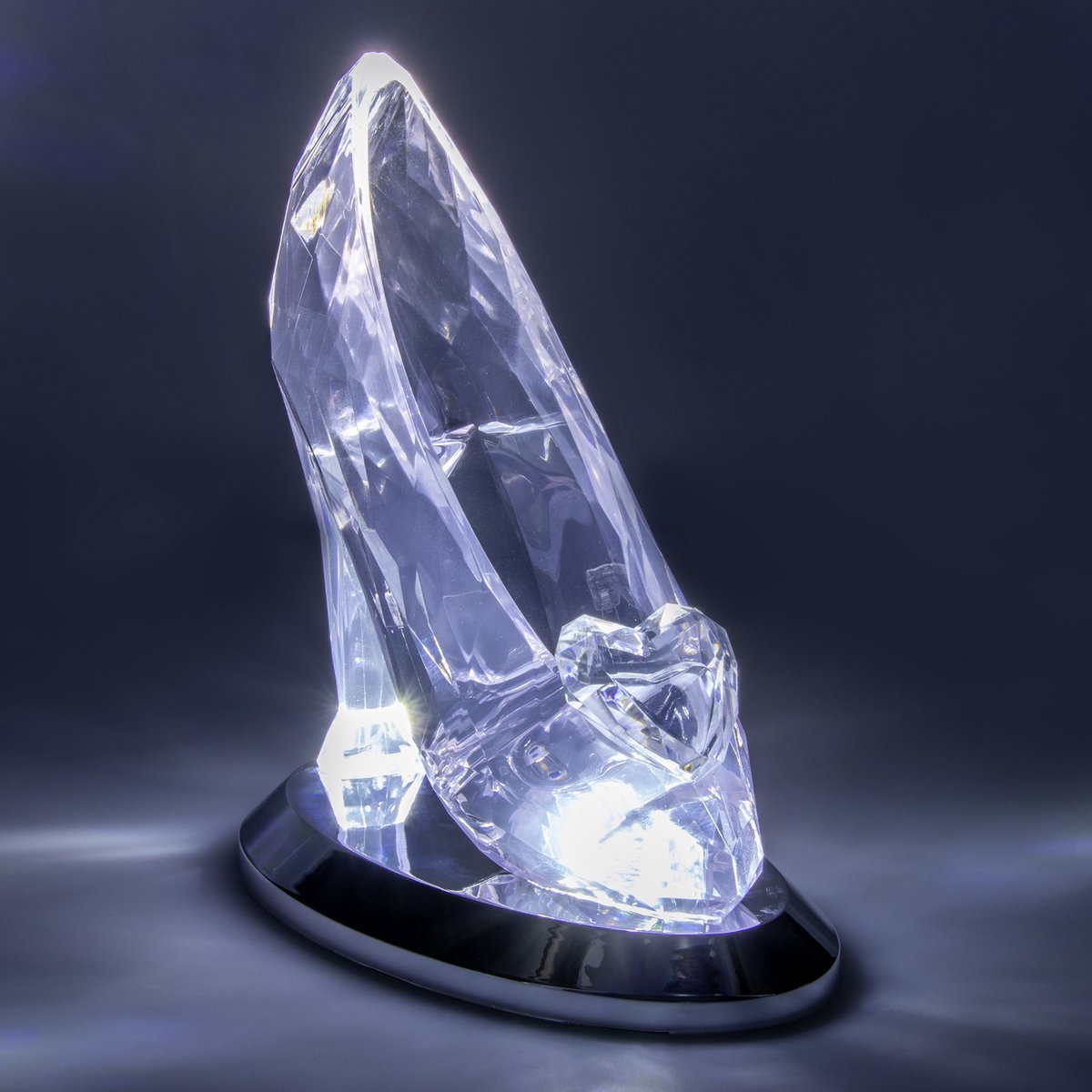 Paladone cinderella glass slipper 3d light – officieel gelicentieerde disney prinses lamp, 19 cm, usb of batterijvoeding-
