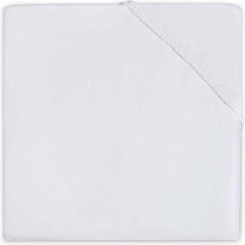 Jollein hoeslaken molton wieg 50x90cm - wit